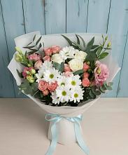 Букет цветов из:  Розы, Лизиантусы и Хризантемы в Новогремяченском