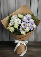 Букет цветов из:  Хризантемы и Розы в Новогремяченском