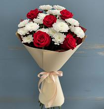 Букет цветов из:  Розы и Хризантемы в Новогремяченском