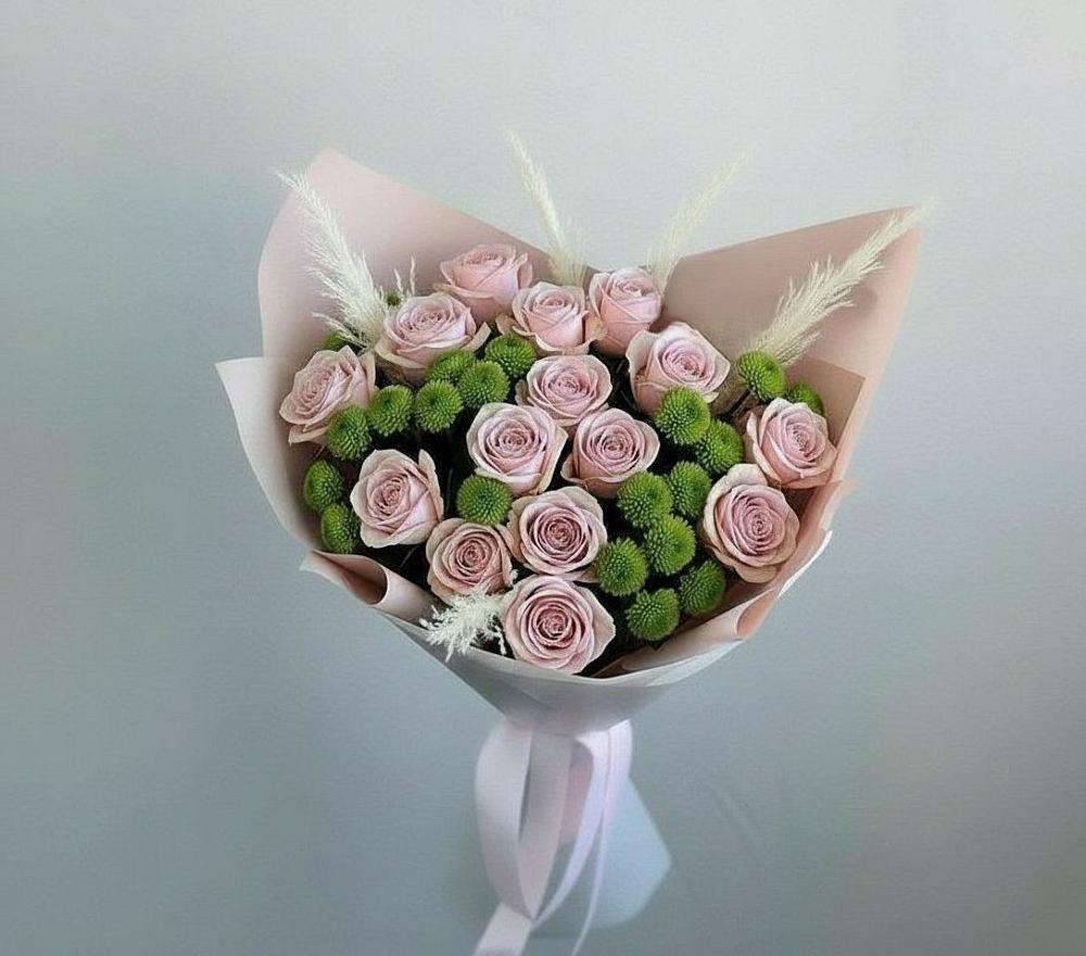 Букет цветов из: Розы и Хризантемы в Новогремяченском