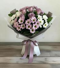 Букет цветов из:  Хризантемы и Розы в Новогремяченском